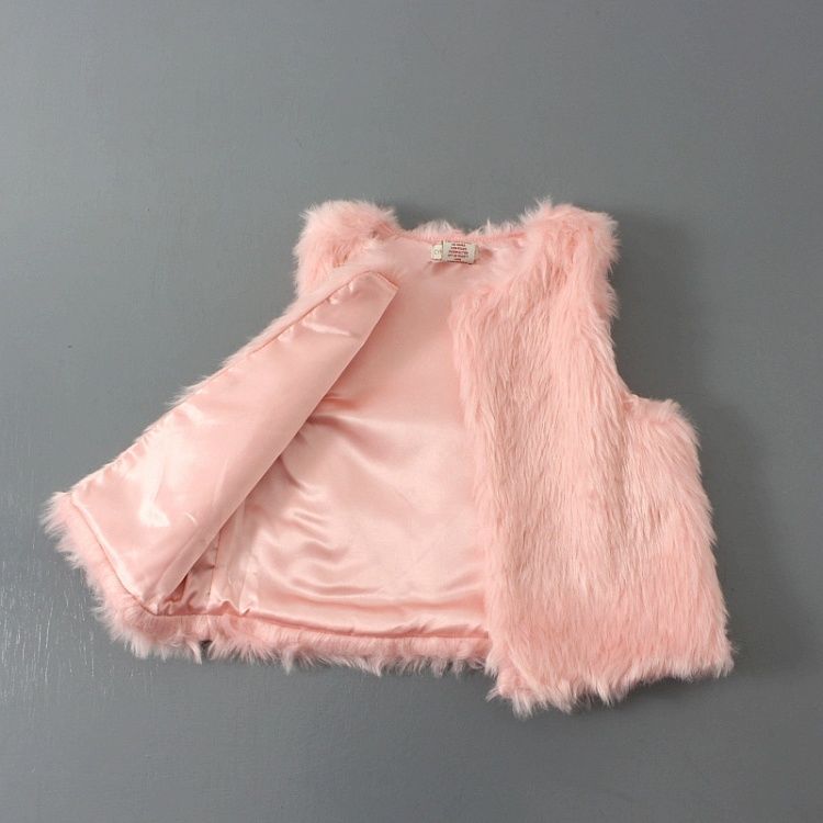 D-baby 1PC Cute Baby Girls Winter Wool Sweater Warm Fashion Vest Jacket Girl Clothes