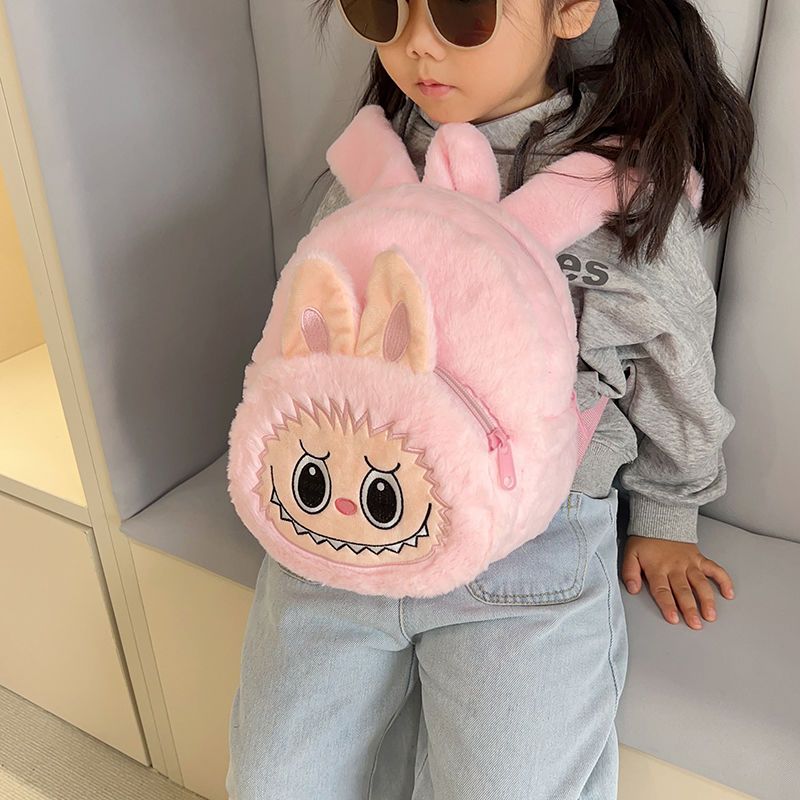 D-baby 3D Cute Cartoon labubu Design Backpack 1-3Y baby girls boys cute pop x mart School Bags Kindergarten Bag