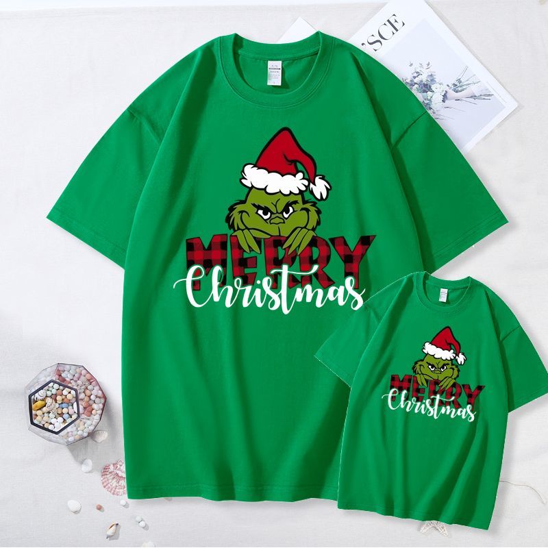 D-baby New 2024 Christmas Family T-shirt (mom / dad /kid/boy/girl) Christmas Print, Family Cotton Top