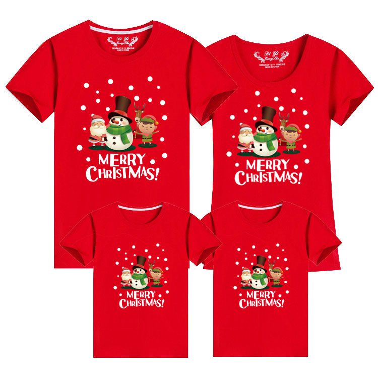 D-baby New 2024 Christmas Family T-shirt (mom / dad /kid/boy/girl) Christmas Print, Family Cotton Top