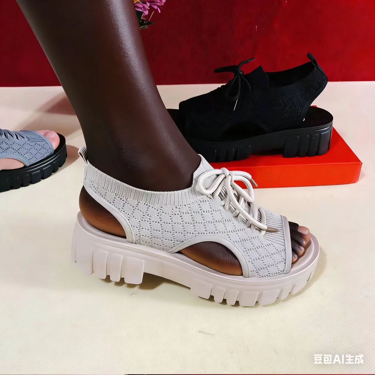 D-baby Women New Fashion Sandals Flat Open Toe Shoes Women Platform Ladies  Office Party Sandals