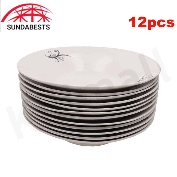 Sundabests High Quality 12 Piece 8 inch Classique Dinner Dish Plates 311011134(311011130)，311011131，