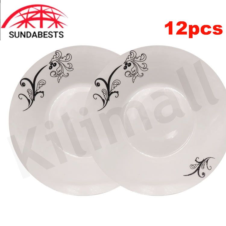 Sundabests High Quality 12 Piece 8 inch Classique Dinner Dish Plates 311011134(311011130)，311011131，