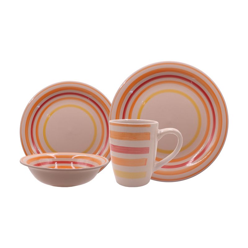 16pcs plates saucers cups and bowls set combination multifunctional set Plates Dinnerware  Dining  Entertaining Kitchen Dining（311003053）