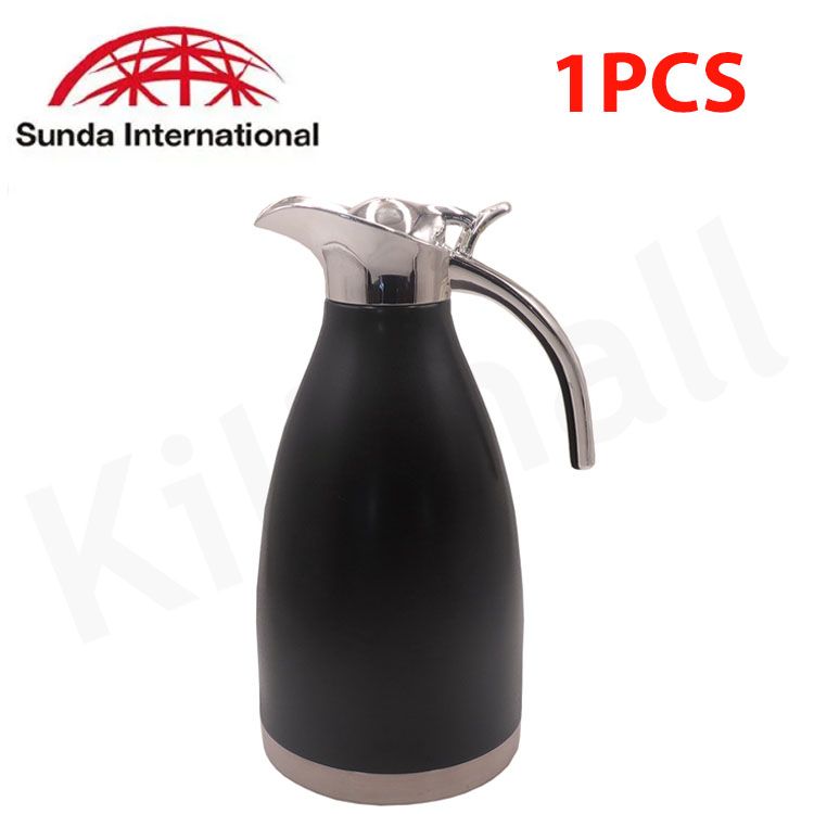 SUNDABESTS 2.0L Stainless Steel Vacuum Coffee Pot Vacuum Thermos Flask Kettle Silver 2L（341001482）
