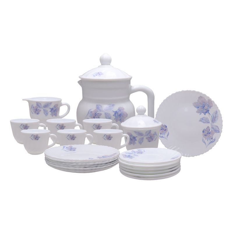 Sundabests 24 pcs Grey Dinner Set plates plate 24PCS Dinner Set  handpaint  （311016362）Plates
