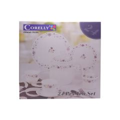 Sundabests 24 pcs Grey Dinner Set plates plate 24PCS Dinner Set  handpaint  （311016362）Plates