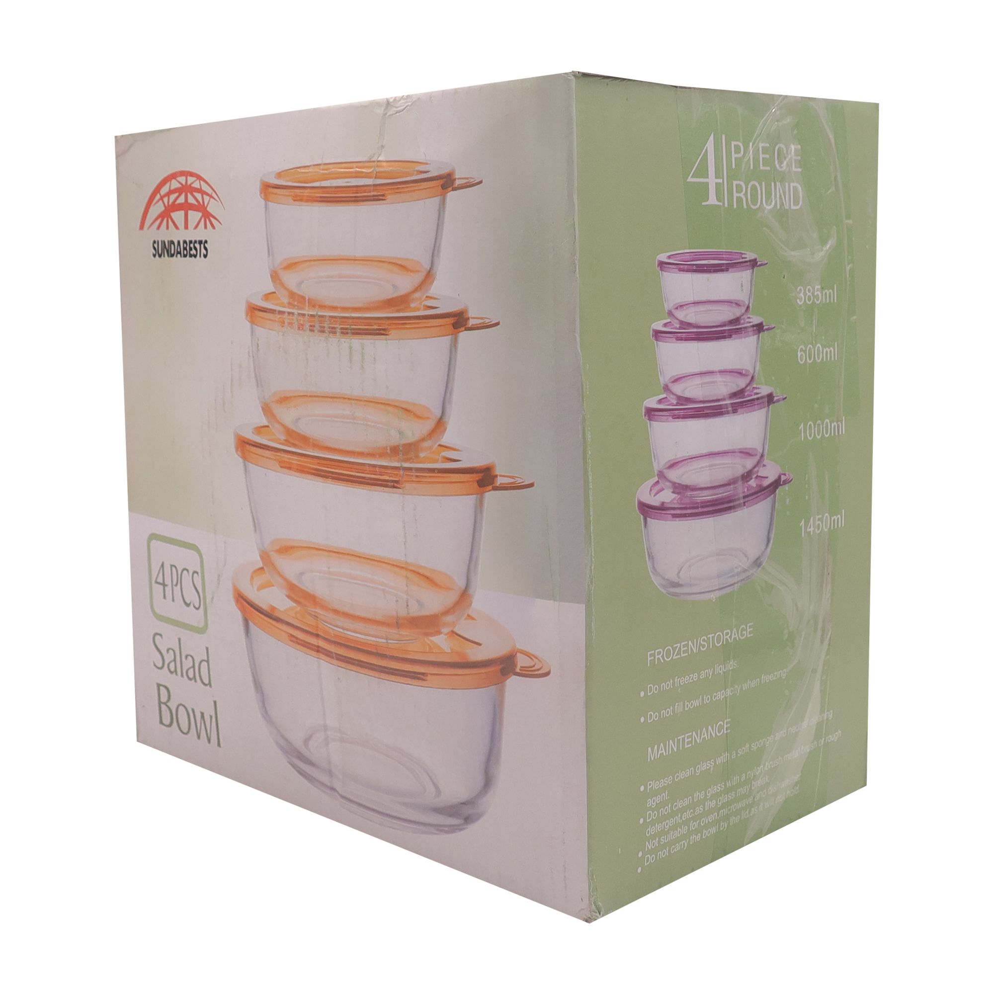 Sundabests 4pcs Lunch Box METAL Insulation FOOD CARRIER  MIX colors Travel & To-Go Food Containers kitchen (311005178)