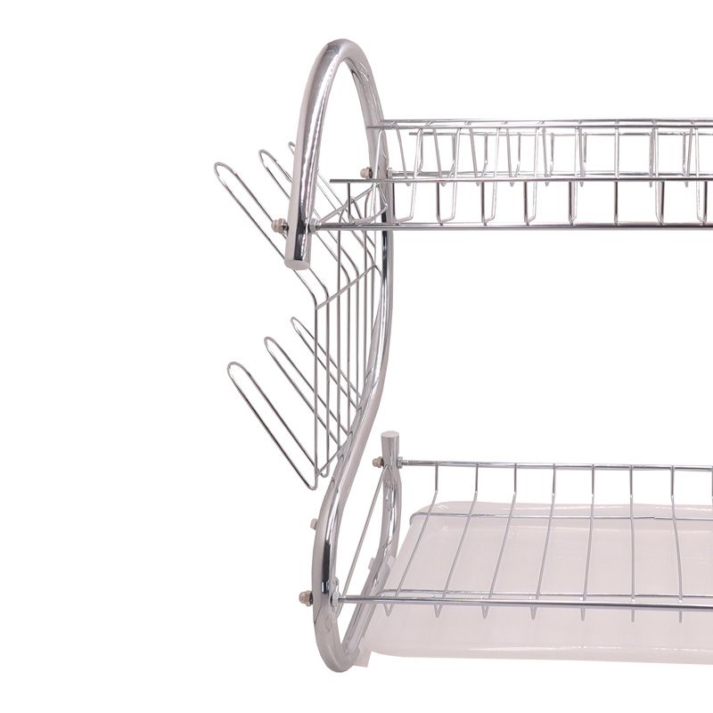 Sundabest 2-Layer Stainless Steel Dish Rack Kitchen Utensils Organizer （341001761）