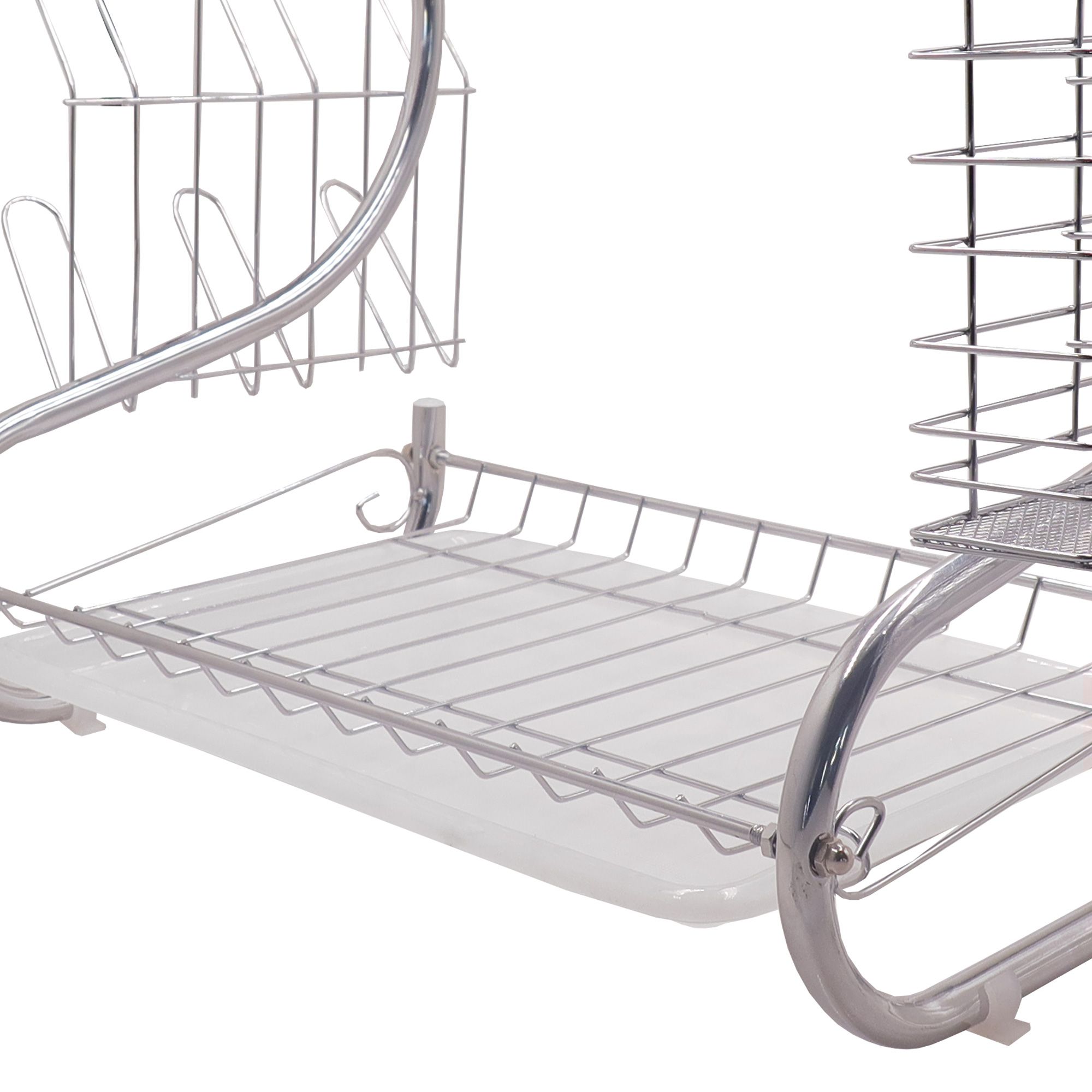 Sundabest 2-Layer Stainless Steel Dish Rack Kitchen Utensils Organizer （341001761）