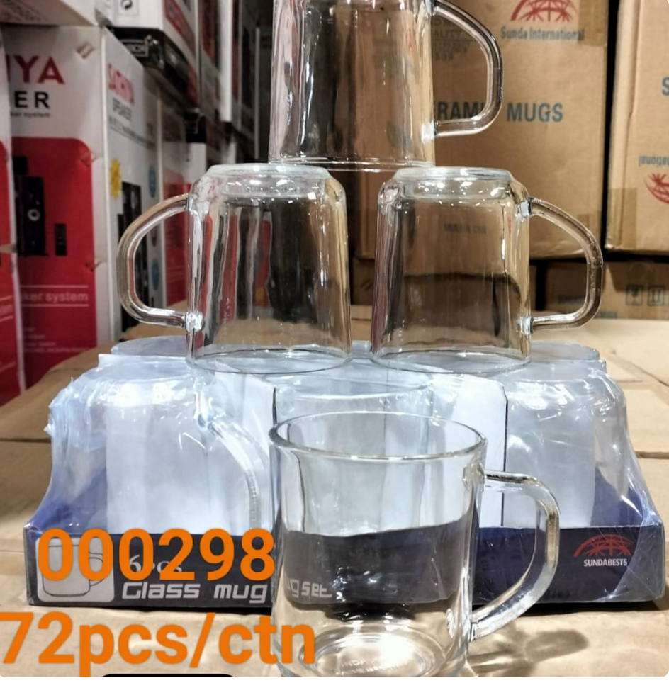 Sundabests 6pcs Glass Cups High Quality Round Glass Glassware(311000298)