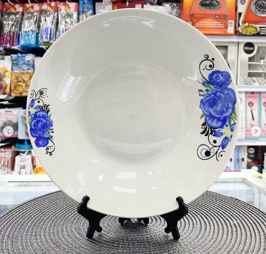 Sundabests 6 PCS 8 Inch Classique Dinner Dish Plates Ceramics Plates （311011133）