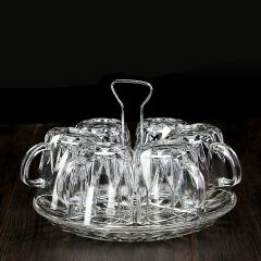 Sundabests 6pcs Glass Cups High Quality Round Glass Glassware(311000298) Clear Drink Cups Durable Tableware for Home Bar Party Daily Beverage Use