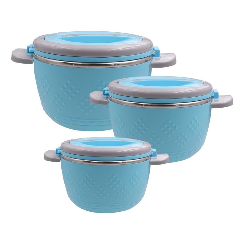 Sundabests Insulated Lunch Box 3PCS 2.2+4+6.5L Stainless Steel Travel Food Containers （130018885）
