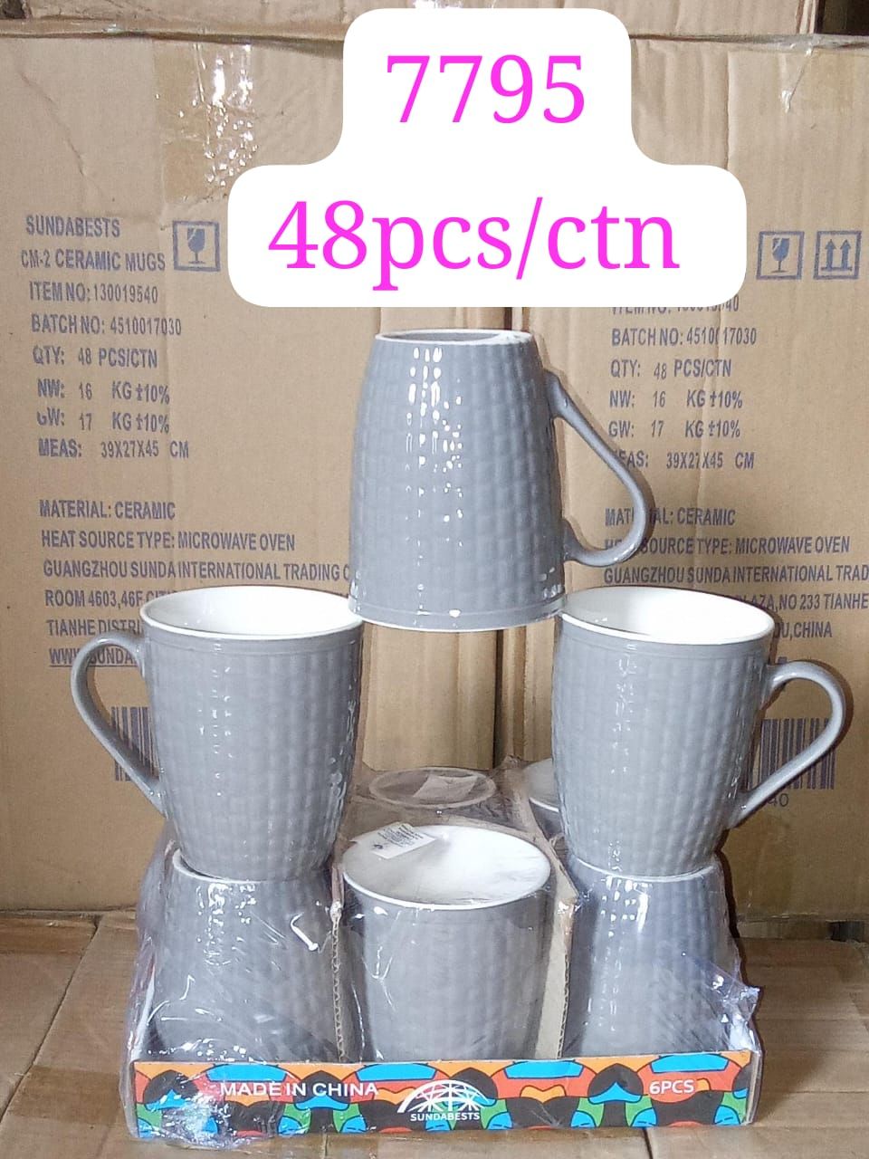 6 PCS Mugs Coffee Cups Tea Cups Milk Cups Ceramic Cups  High Quality