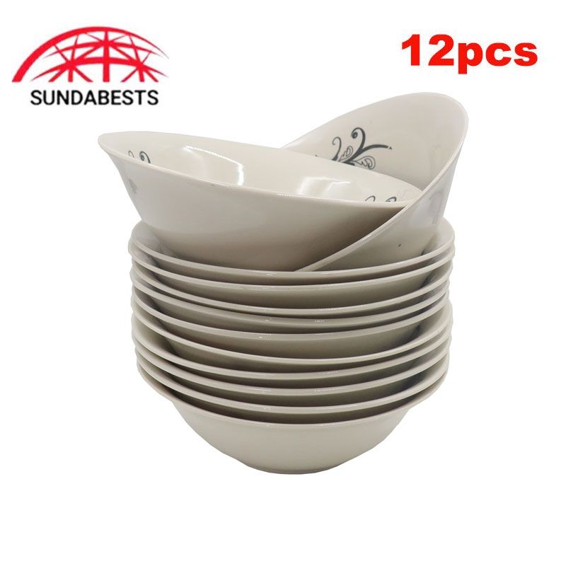 Sundabests High Quality 12 Piece 7 inch Classique Dinner Dish Plates(311011123)（311011127）