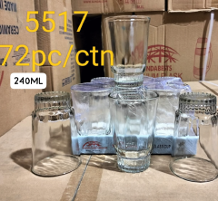 Sundabests 6pcs Glass Cups High Quality Round Glass Glassware(311000298) Clear Drink Cups Durable Tableware for Home Bar Party Daily Beverage Use