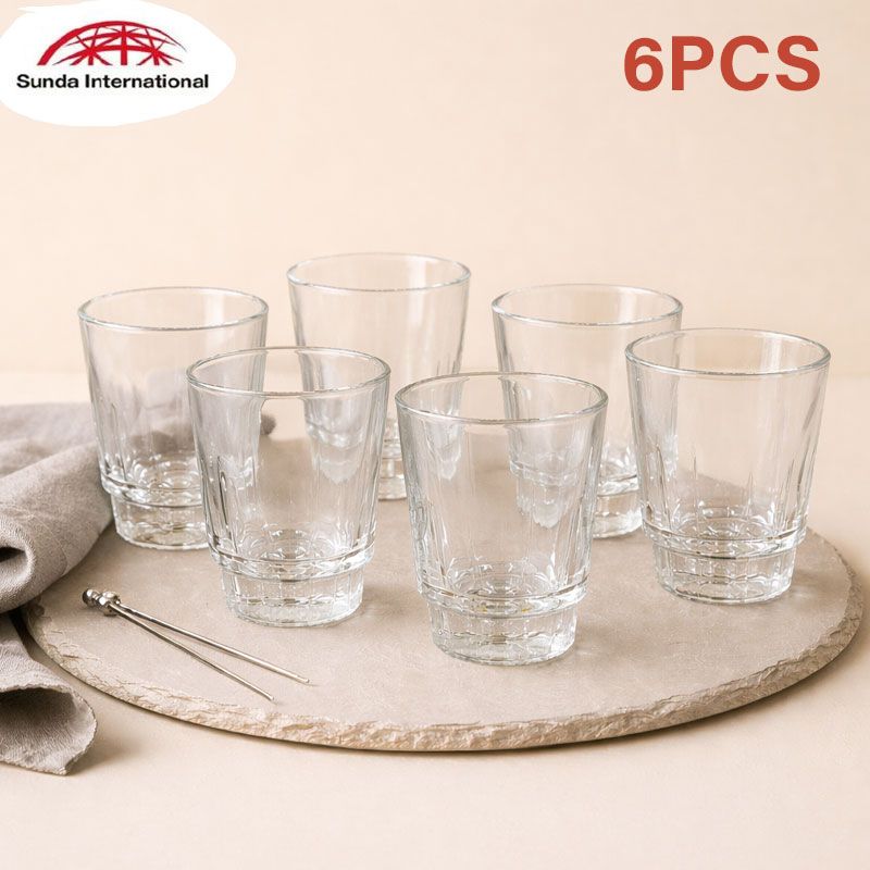 Sundabests 6pcs Glass Cups High Quality Round Glass Glassware(311000298)