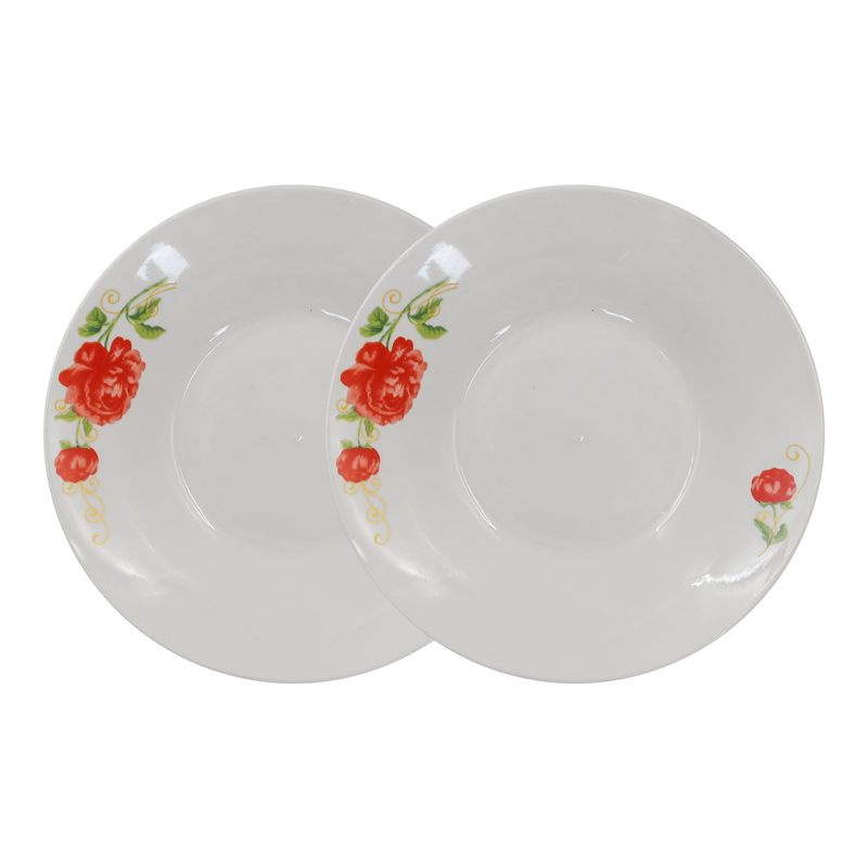 Sundabests High Quality 12 Piece 8 inch Classique Dinner Dish Plates Ceramic Dinner Plate