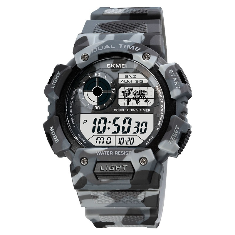 1pc Military Tactics Watches Men Unisex Army Outdoor Waterproof Rubber Band Digital Casual WristWatch SKMEI