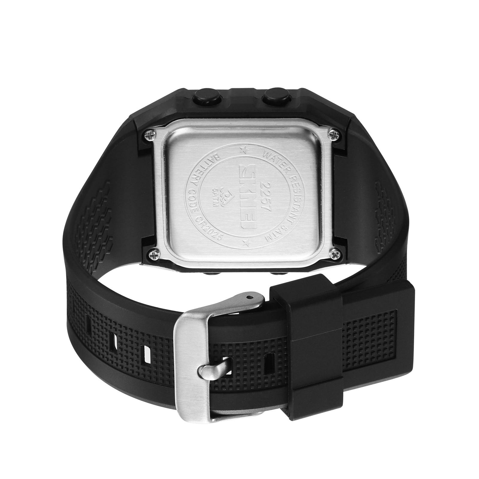 SKMEI Outdoor Sport Back Light Digital Watches 5Bar Waterproof LED Display Electronic Date Countdown Clock
