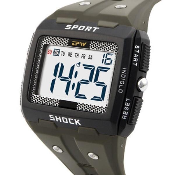 Men's and Women's Square Big Screen Sports Digital Watch Luminous Chronograph Waterproof Sports Watch Multi-function Chronograph Student Electronic Watc