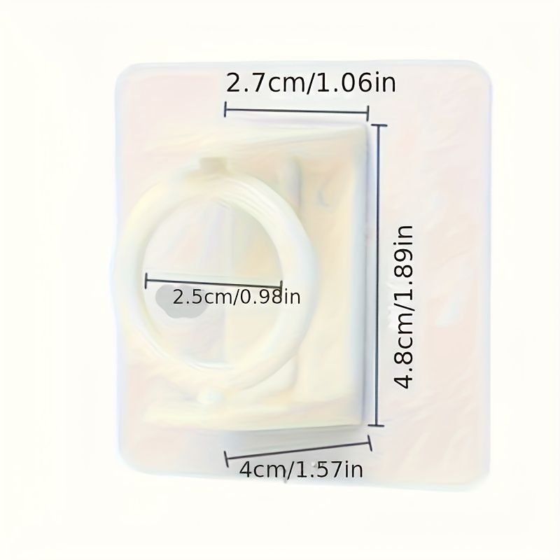 4Pcs Plastic Versatile 360° Swivel Curtain Rod Brackets - Self-Adhesive Adjustable Holders for Secure & Convenient Curtain Hanging in Home & Office