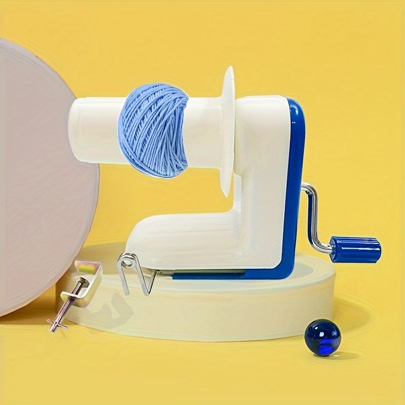 1pc Blue Manual Yarn Winder Machine - Efficient Craft Tool for Easy Yarn Organization, Space-Saving Wool Ball Winding, and Hand Knitting Art Supplies - Perfect for DIY Crafters and Knitting Enthusiast