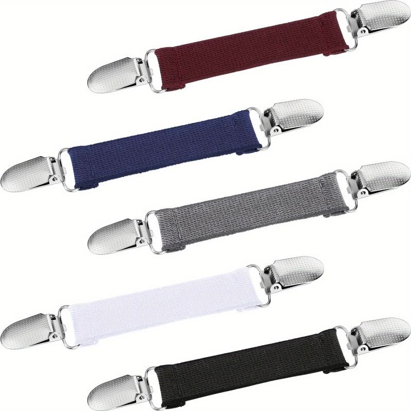5 Pcs Chic Dress Cinch Clips Set - Adjustable Scarf Clips for Retro Cardigan Collar, Back Cinch Shawl Clip, Easy to Use, Versatile Accessories for Women's Fashion