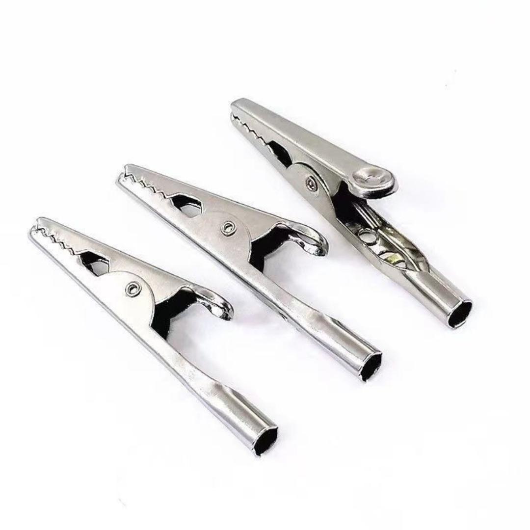10Pcs 1009 Clip Large Crocodile clip Single-handle Crocodile clip 10A ESD wrist strap charging clip 4mm jack