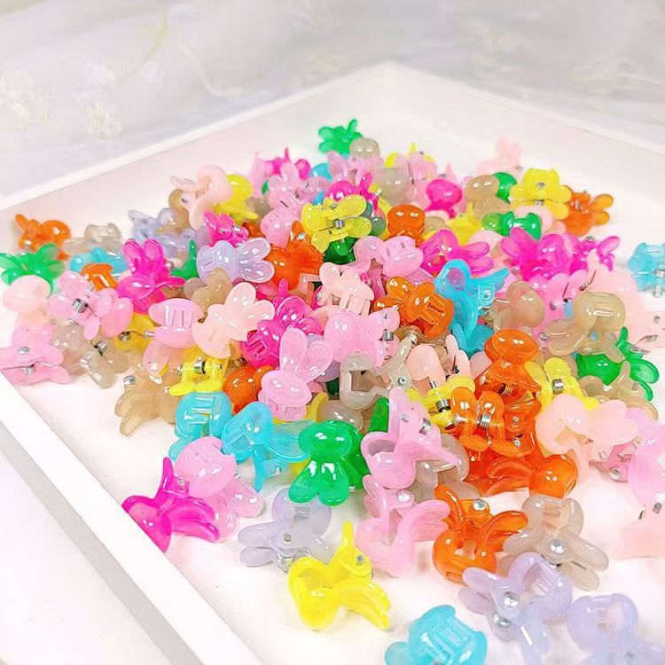 50PCS New Girls Cute Colorful Hair Clips Flower Star Crown Small Hair Claws Kids Sweet Hairpin Cartoons Fashion Hair Accessories Gift