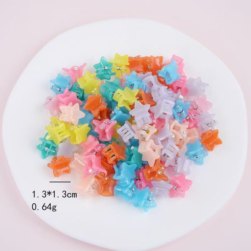 50PCS New Girls Cute Colorful Hair Clips Flower Star Crown Small Hair Claws Kids Sweet Hairpin Cartoons Fashion Hair Accessories Gift