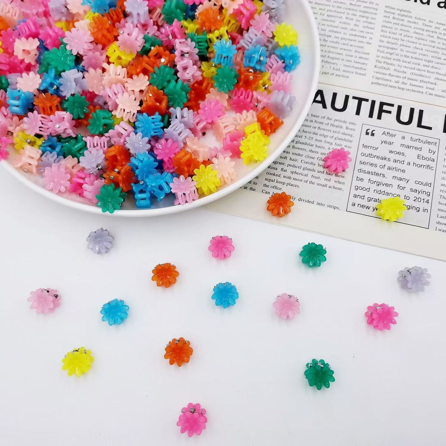 50PCS New Girls Cute Colorful Hair Clips Flower Star Crown Small Hair Claws Kids Sweet Hairpin Cartoons Fashion Hair Accessories Gift
