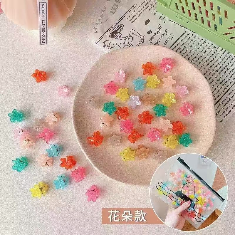 50PCS New Girls Cute Colorful Hair Clips Flower Star Crown Small Hair Claws Kids Sweet Hairpin Cartoons Fashion Hair Accessories Gift