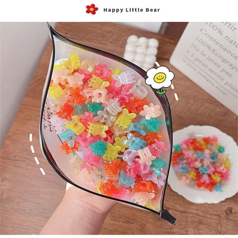 50PCS New Girls Cute Colorful Hair Clips Flower Star Crown Small Hair Claws Kids Sweet Hairpin Cartoons Fashion Hair Accessories Gift