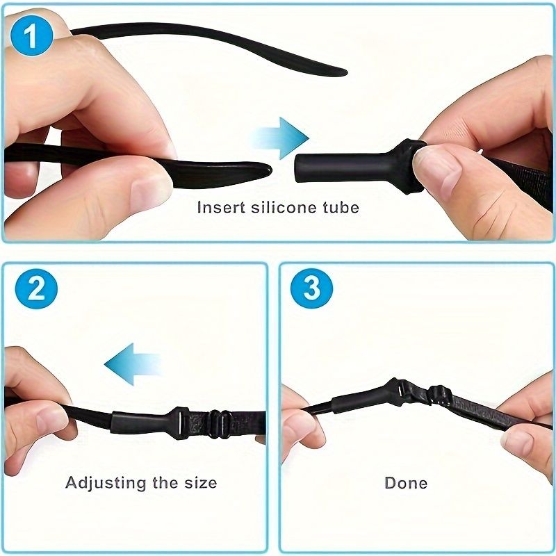 4 Pack Adjustable Eyewear Retainer Strap - Eyeglass Chains - Soft Glasses Holder Chain Necklace Rope for Sports, Prescription Glasses, and Reading Glasses - Durable and Comfortable Eyeglass Strap Cord