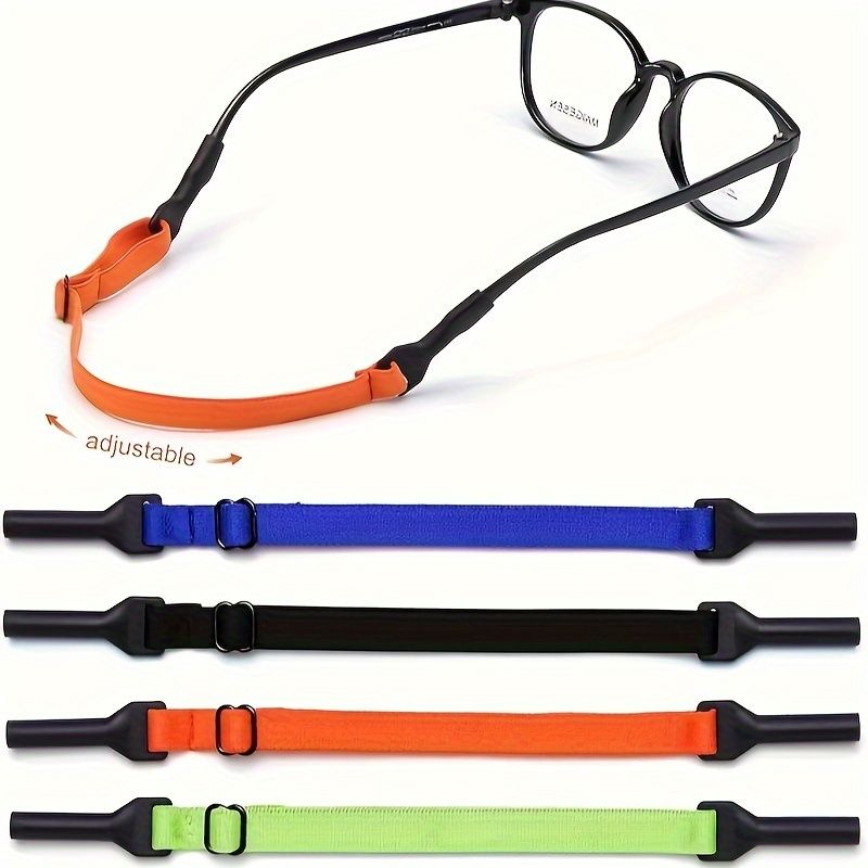 4 Pack Adjustable Eyewear Retainer Strap - Eyeglass Chains - Soft Glasses Holder Chain Necklace Rope for Sports, Prescription Glasses, and Reading Glasses - Durable and Comfortable Eyeglass Strap Cord