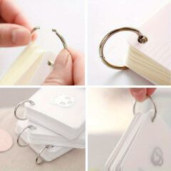 20/50PC Nickel Plated Binder Rings 0.94" - Versatile Metal Keychain & Office Book Rings for Index Cards and Notebooks