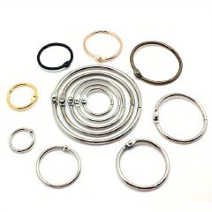 20/50PC Nickel Plated Binder Rings 0.94" - Versatile Metal Keychain & Office Book Rings for Index Cards and Notebooks