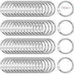 20/50PC Nickel Plated Binder Rings 0.94" - Versatile Metal Keychain & Office Book Rings for Index Cards and Notebooks