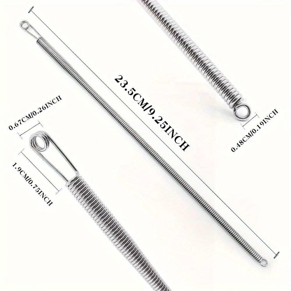 2PC Multifunctional Spring-Loaded Drawstring Threading Tool for Elastic Bands, Cords, and Laces - Metal Craft Assistant for Belt Loops and Ribbon Crafting