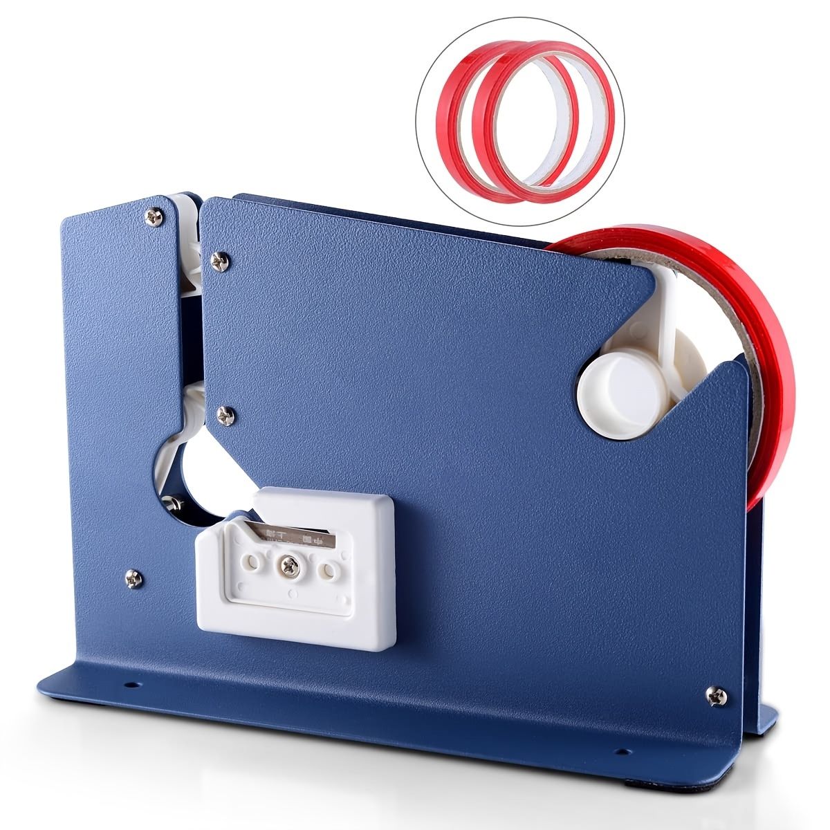 1pc Steel Belt Bag Sealing Machine, Heavy Duty Metal Product, Plus 2 Bag Sealing Tape, for Meatloaf Bread Icing, Polyethylene Bag Sealing