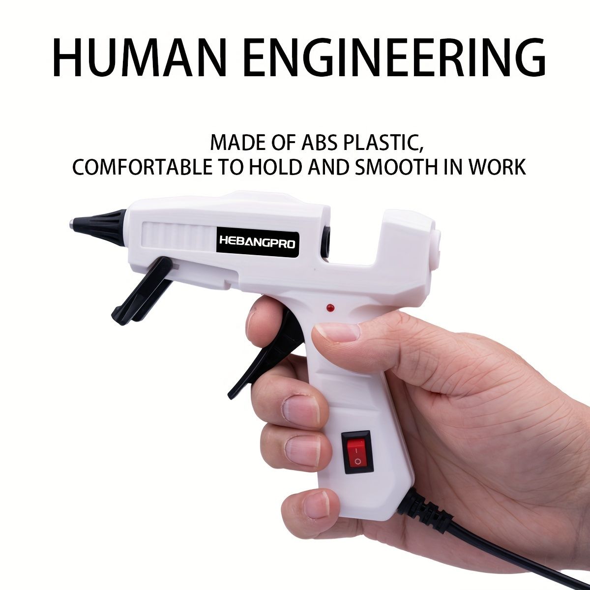 30W Handheld Glue Gun Kit with 30 Sticks - Dual Voltage (110V/220V), US Plug, Craft & Repair Tool Set