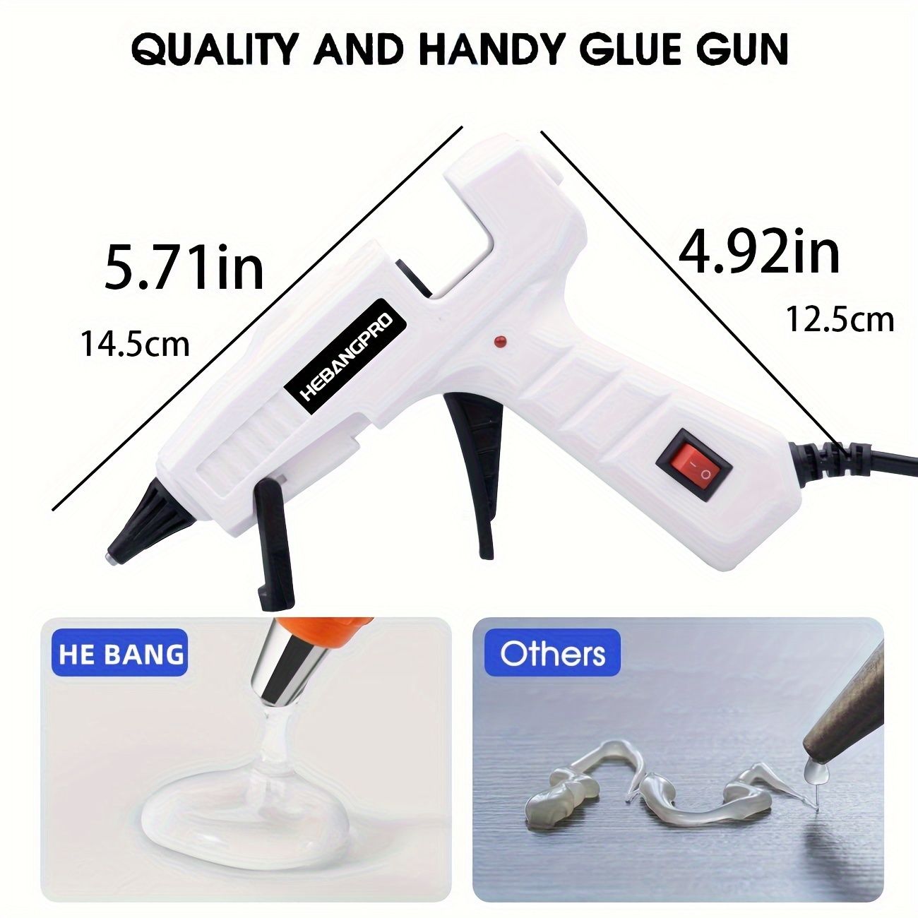 30W Handheld Glue Gun Kit with 30 Sticks - Dual Voltage (110V/220V), US Plug, Craft & Repair Tool Set