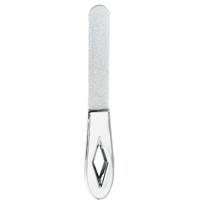2PCS Stainless Steel Nail Files Double Sided Nail Files Anti-slip Handle Grit Diamond Fingernail File Easily Emery Boards