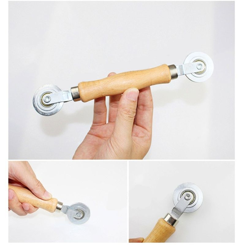 Electroplating Window Screen Roller Spline Repair Roller Manual Mosquito Window Pressure Wheel Tool Double-Head Pressure Roller
