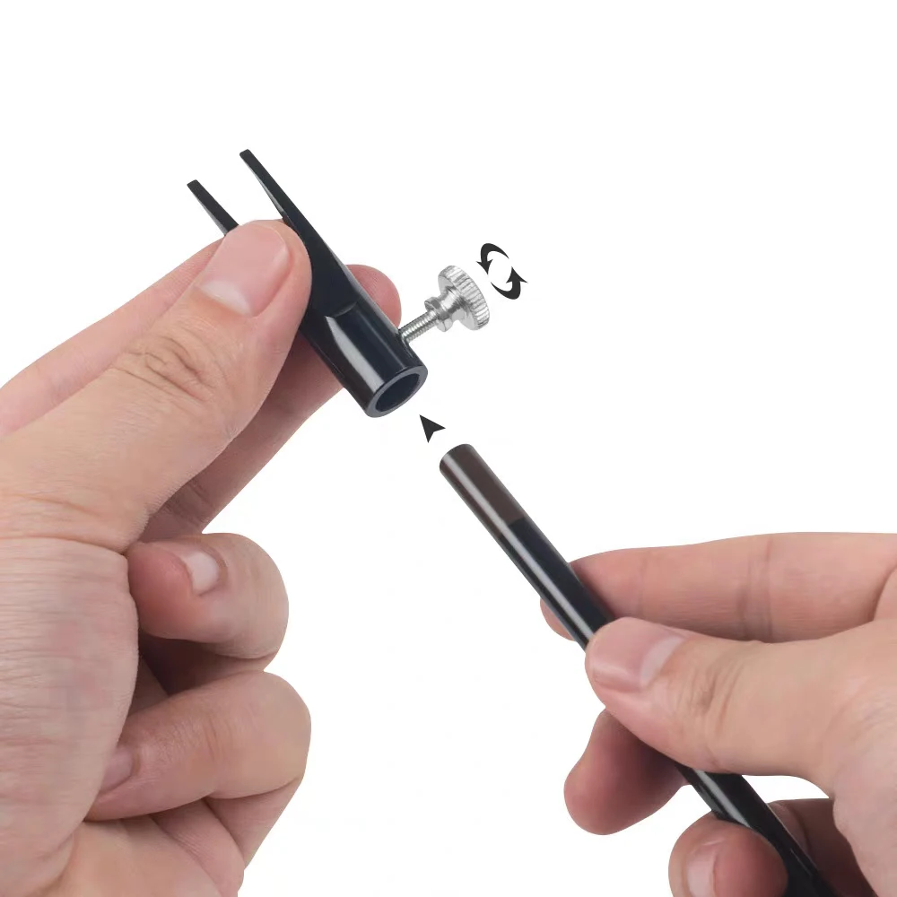 4-8pcs Eyebrow Pen Sharpening Tool Makeup Tool for Beginner Aluminum Alloy Firmly Fixing Adjust Screw Duckbill Brow Pen Sharper