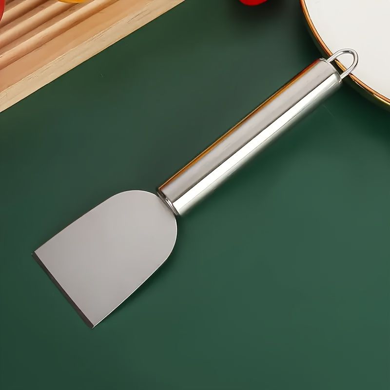 1pc Stainless Steel Multi-Purpose Scraper - Non-Electric, Durable Kitchen Tool for Defrosting & Cleaning, with Hanging Hole, Ideal for Ice, Grease & Paint Removal