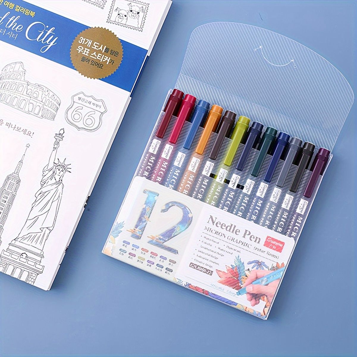 12-Piece Set Vintage Micro-Line Pen - 12 Vibrant Colors, Needle-Tip Design, Ideal for Painting, Drawing, Journaling, and Crafting - Perfect for Artists, Students, and Hobbyists