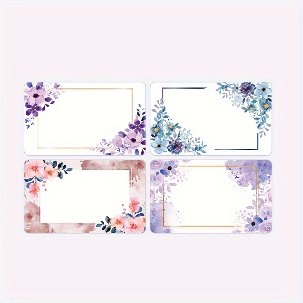 250pcs Elegant Floral Labels - Handwritten Style Kitchen Stickers with Golden Accents, Watercolor Flowers Design for Refrigerator & Freezer Food Storage, Kitchen Storage